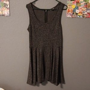 L Express gray and black dress